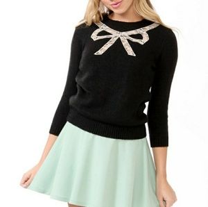Forever 21 Lace Bow Sweater